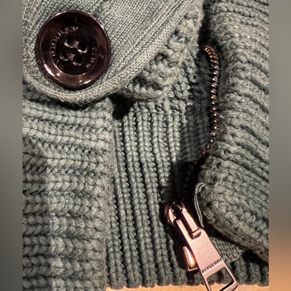 Burberry Brit deep teal green cardigan sweater - Picture 5 of 8